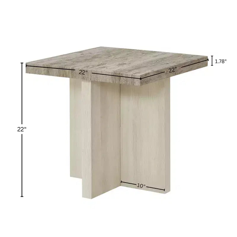 Table d'appoint carrée Roundhill Furniture Mchome, Table de chevet