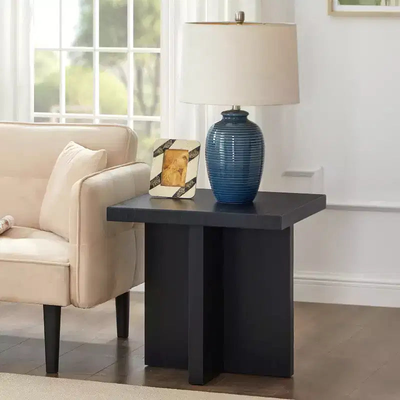 Table d'appoint carrée Roundhill Furniture Mchome, Table de chevet