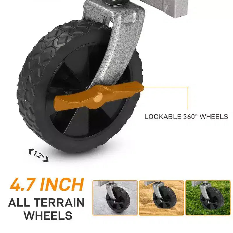 Chariot de jardin pliable portable Karl Home 29,3 po L noir