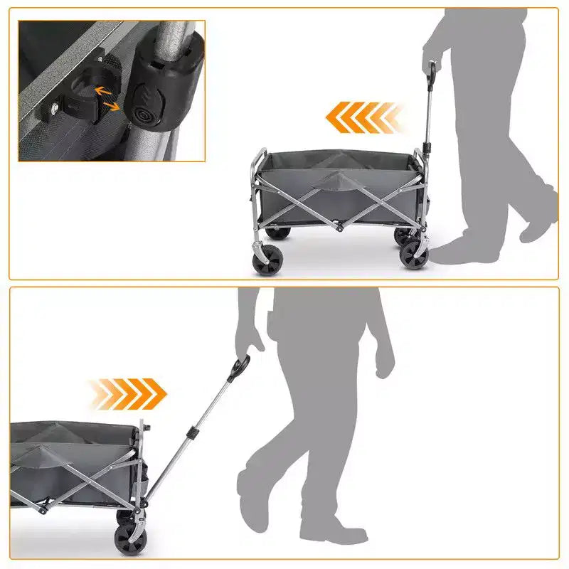 Chariot de jardin pliable portable Karl Home 29,3 po L noir