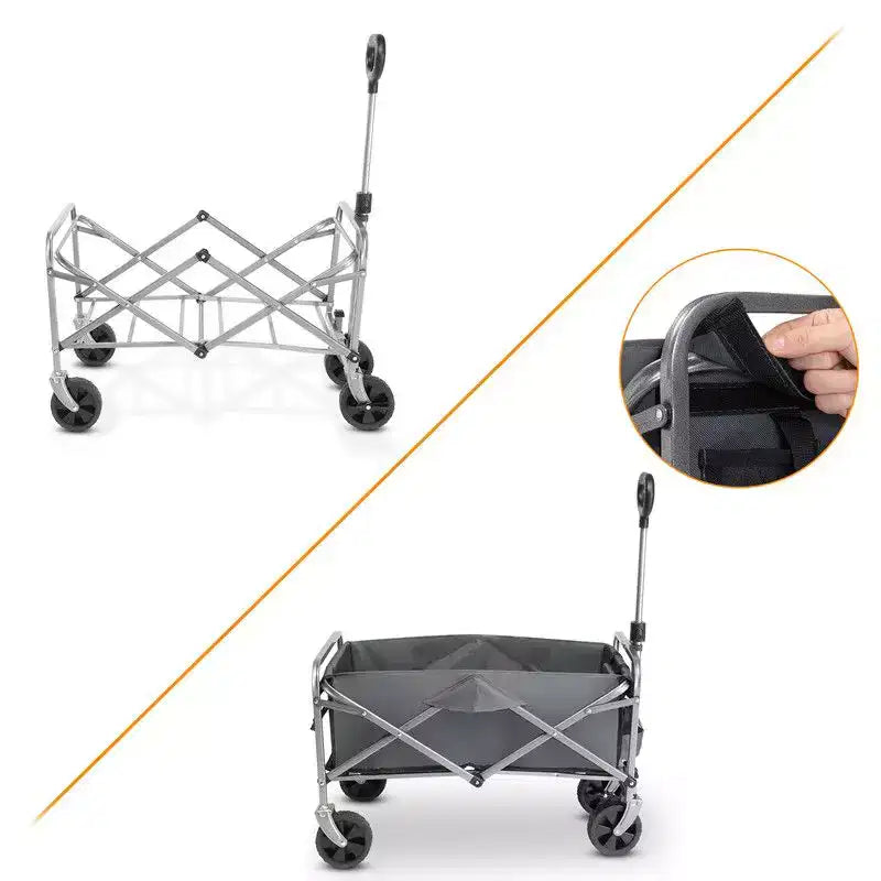 Chariot de jardin pliable portable Karl Home 29,3 po L noir