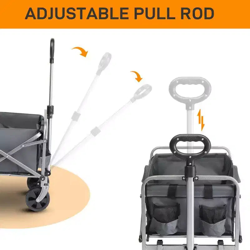 Chariot de jardin pliable portable Karl Home 29,3 po L noir