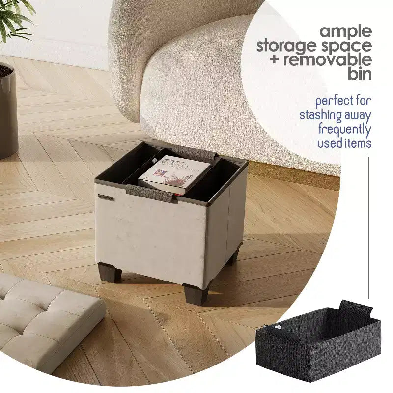 Banc de rangement StorageBud pour chambre à coucher en bout de lit, banc de rangement en velours, grand banc de rangement, banc d'entrée avec rangement