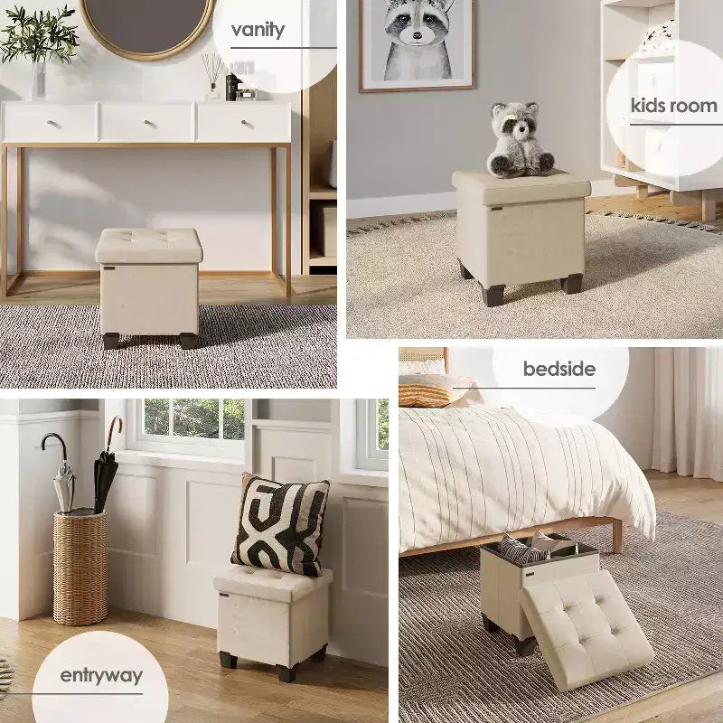 Banc de rangement StorageBud pour chambre à coucher en bout de lit, banc de rangement en velours, grand banc de rangement, banc d'entrée avec rangement