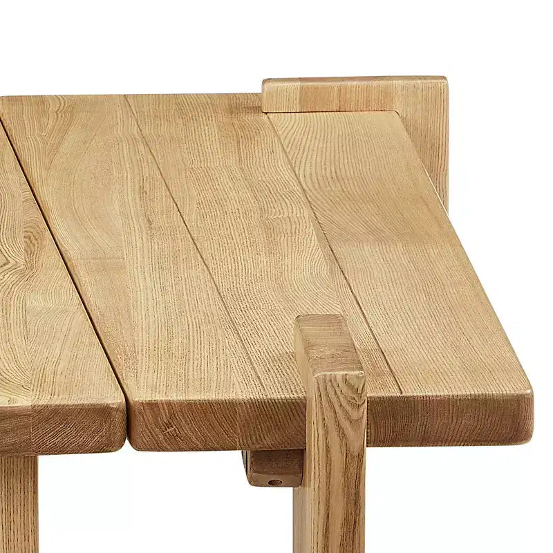 Table basse combinée en bois de frêne massif Art Leon, table basse en bois