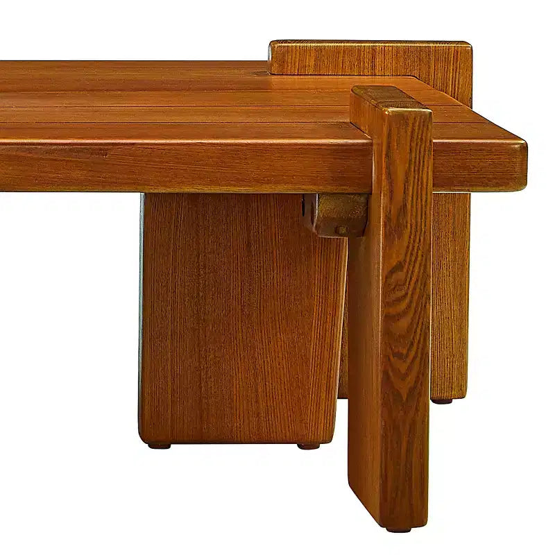 Table basse combinée en bois de frêne massif Art Leon, table basse en bois