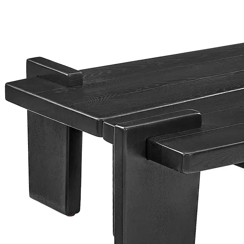 Table basse combinée en bois de frêne massif Art Leon, table basse en bois