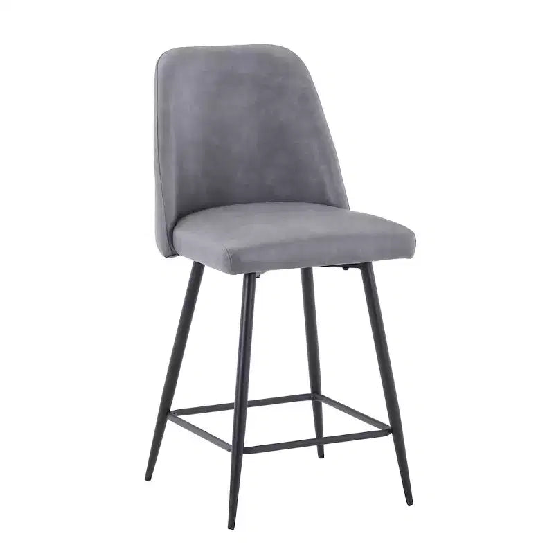 Jofran, tabouret de bar à hauteur de comptoir en similicuir d'inspiration milieu de siècle (ensemble de 2)