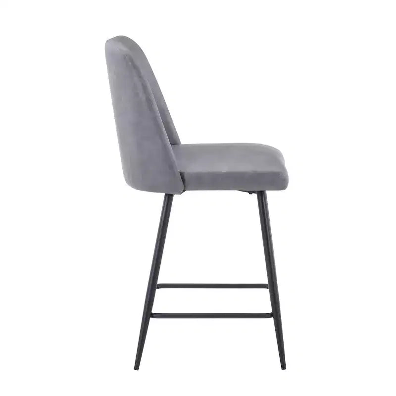 Jofran, tabouret de bar à hauteur de comptoir en similicuir d'inspiration milieu de siècle (ensemble de 2)