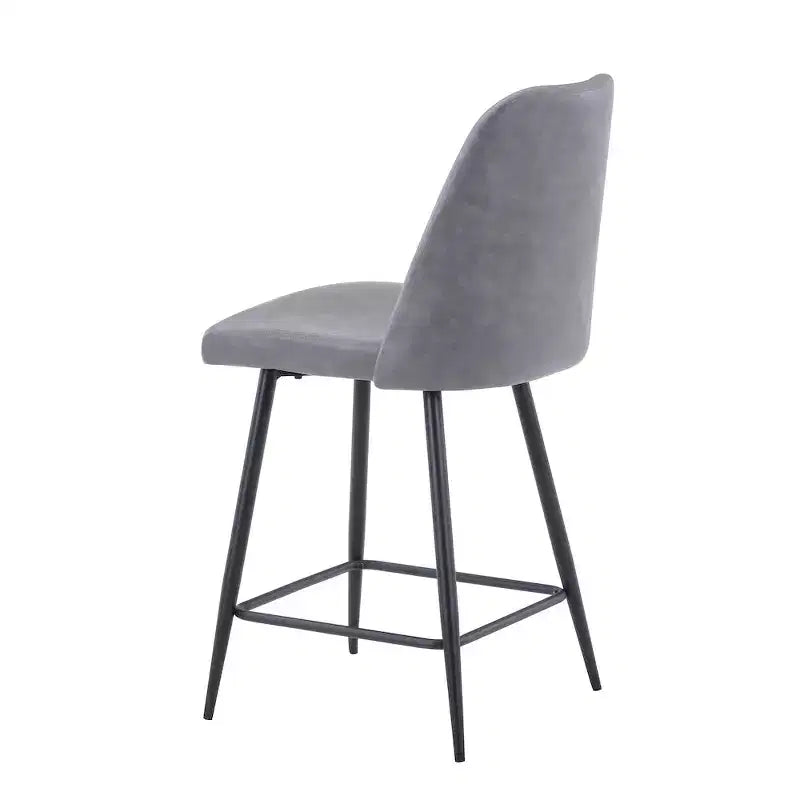 Jofran, tabouret de bar à hauteur de comptoir en similicuir d'inspiration milieu de siècle (ensemble de 2)