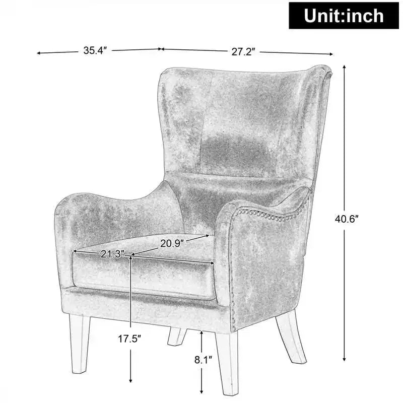 Christopher Knight Home Morgan - Fauteuil de salon vintage à dossier haut vieilli avec ottoman