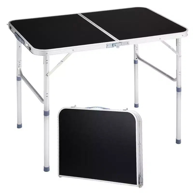 Karl Home 3Ft. Black Rectangular Patio Folding Table Aluminum