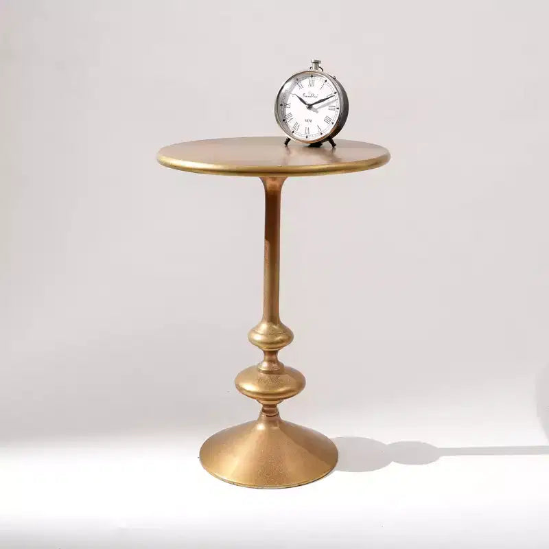 Table d'appoint ronde moderne GDFStudio Roderick en aluminium poli doré de 22 po