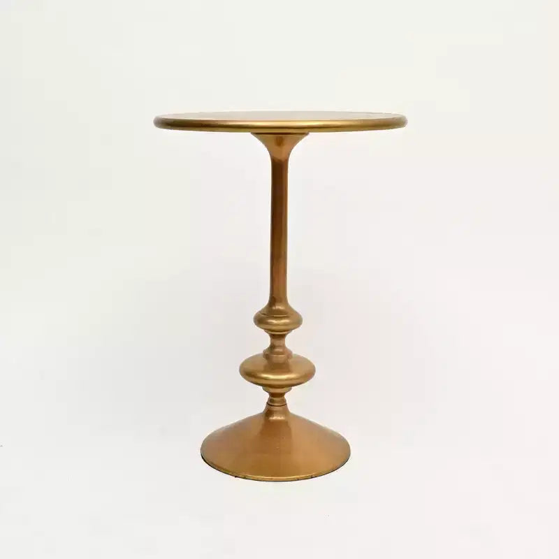 Table d'appoint ronde moderne GDFStudio Roderick en aluminium poli doré de 22 po