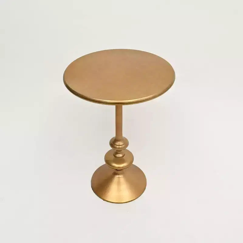 Table d'appoint ronde moderne GDFStudio Roderick en aluminium poli doré de 22 po