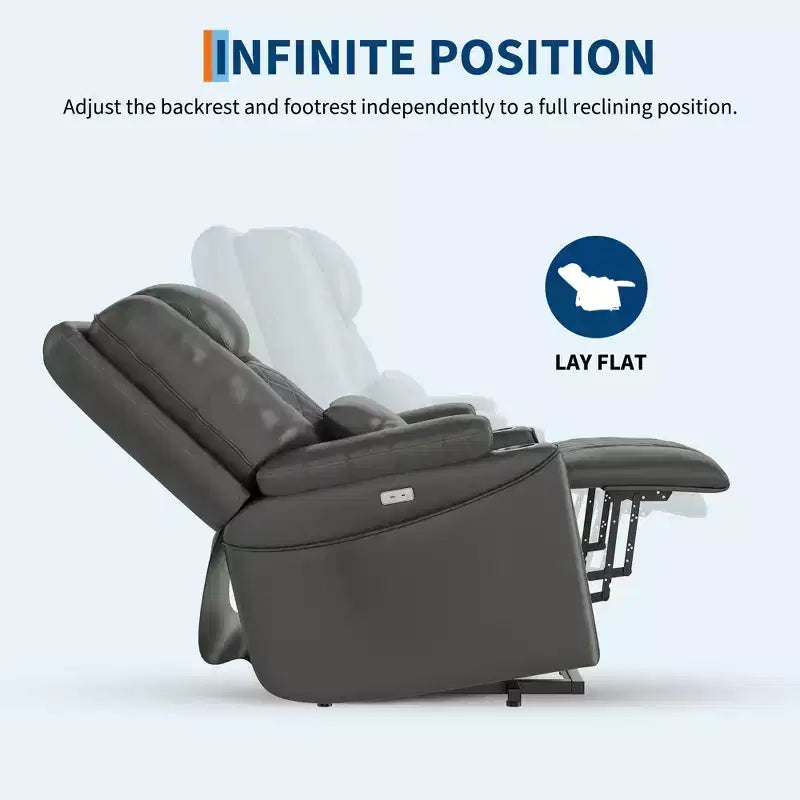 Fauteuil inclinable releveur, canapé, en cuir PU, 3 positions réglables, poches de rangement latérales et porte-gobelets, fauteuil releveur électrique, pour salon
