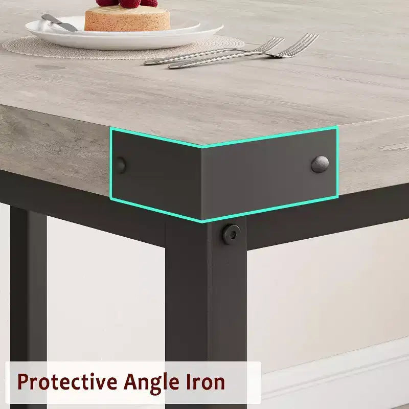 Ensemble de table à manger extensible 3 pièces pour 4-6 personnes avec 2 bancs rembourrés, grande table de cuisine rectangulaire, design peu encombrant