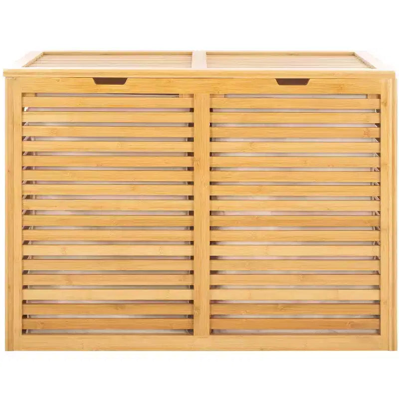 Lahiri 2 Compartment Laundry Basket with Liner - STG1904 - Natural/Beige - Safavieh