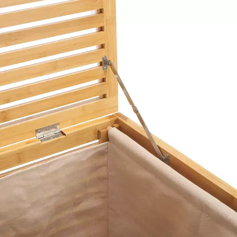 Panier à linge double compartiment Lahiri avec doublure - STG1904 - Naturel/Beige - Safavieh