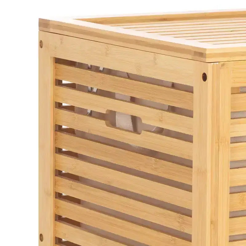 Panier à linge double compartiment Lahiri avec doublure - STG1904 - Naturel/Beige - Safavieh