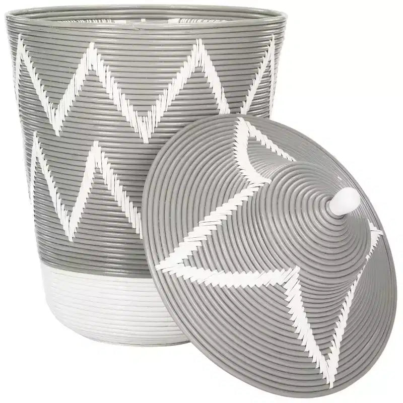 Panier à linge Reina - HAC6004 - Gris/Blanc - Safavieh