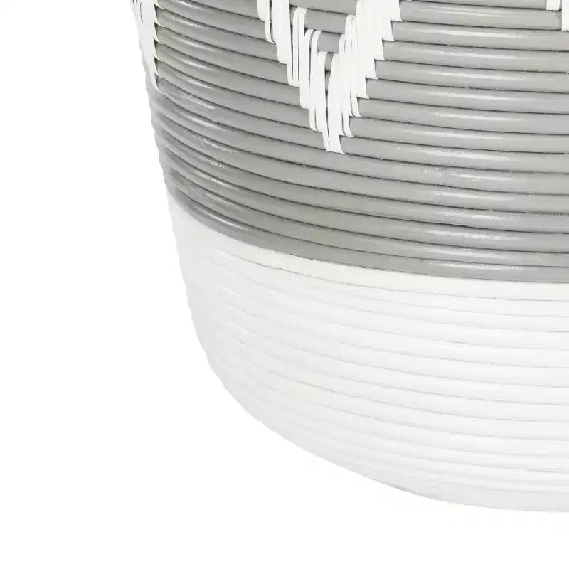 Panier à linge Reina - HAC6004 - Gris/Blanc - Safavieh