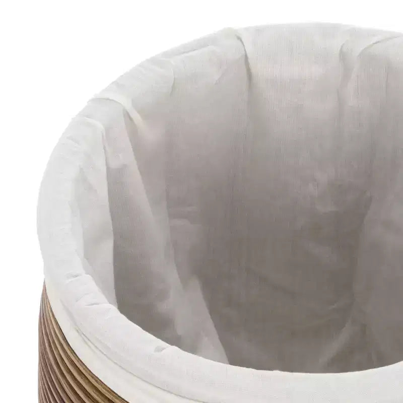 Panier à linge Mikkel - HAC6503 - Blanc/Brun Miel Lavé - Safavieh