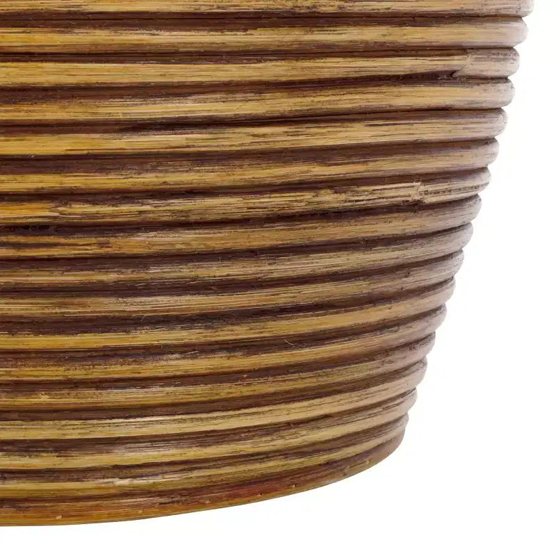 Panier à linge Mikkel - HAC6503 - Blanc/Brun Miel Lavé - Safavieh