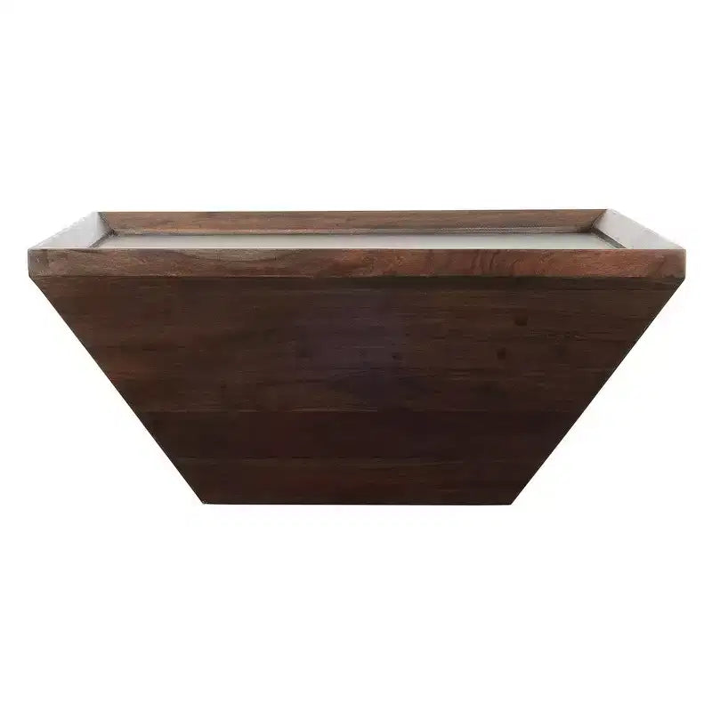 Table basse Royal Hampton carrée en bois d'acacia avec base trapézoïdale, 36 pouces
