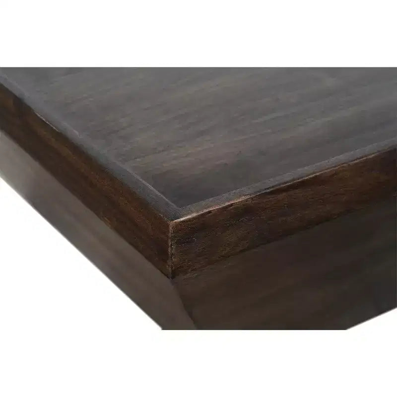 Table basse Royal Hampton carrée en bois d'acacia avec base trapézoïdale, 36 pouces