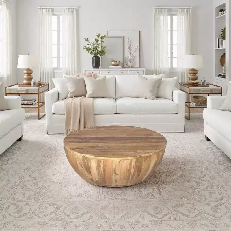 Royal Hampton Mango Wood Coffee Table In Round Shape