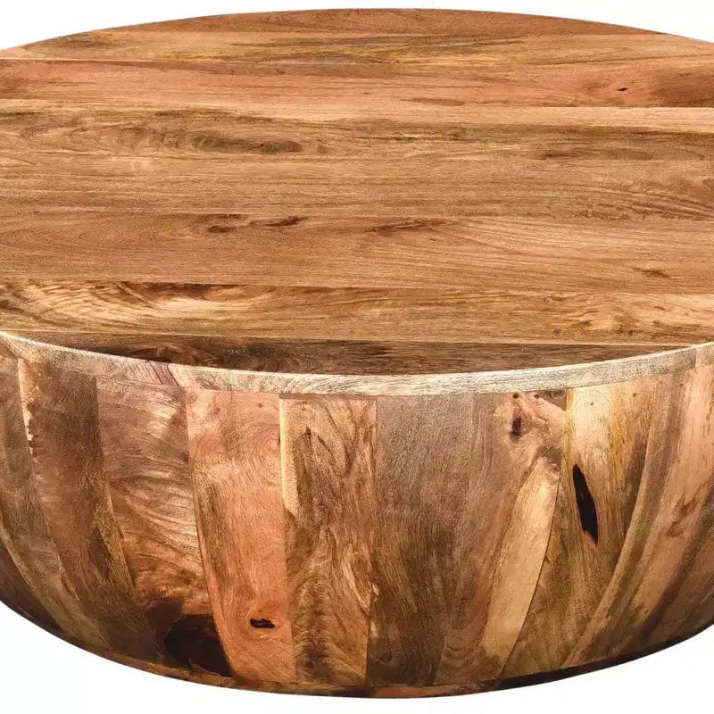 Table basse ronde en bois de manguier Royal Hampton