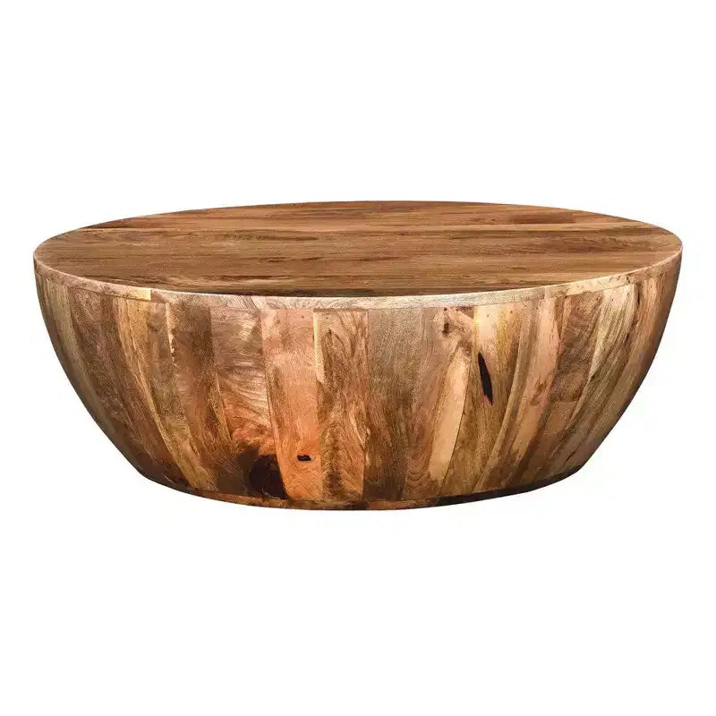 Table basse ronde en bois de manguier Royal Hampton
