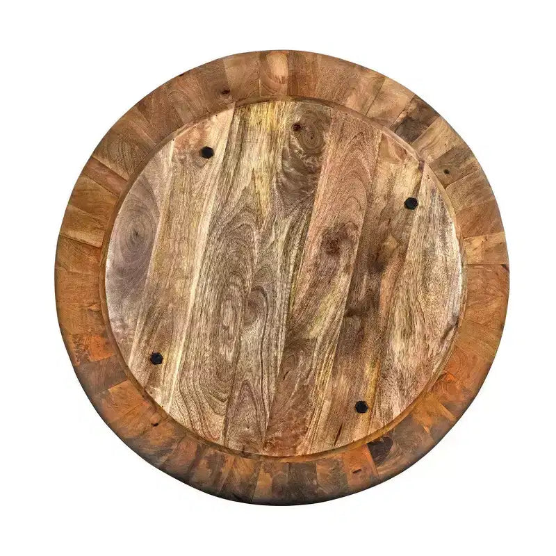 Table basse ronde en bois de manguier Royal Hampton