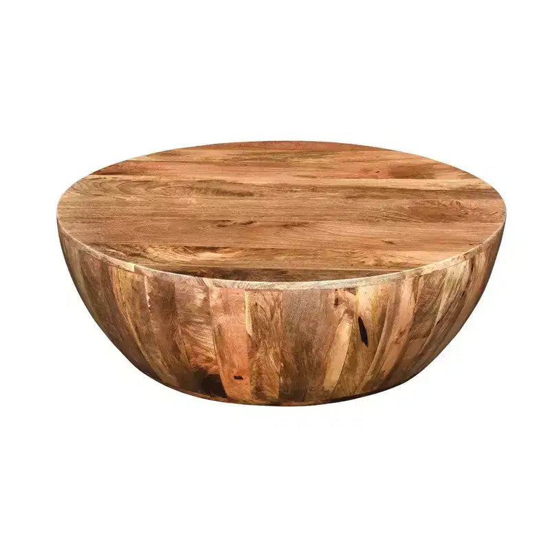 Table basse ronde en bois de manguier Royal Hampton
