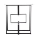 Clanlin Glass-Top Accent Table - Black - SEI