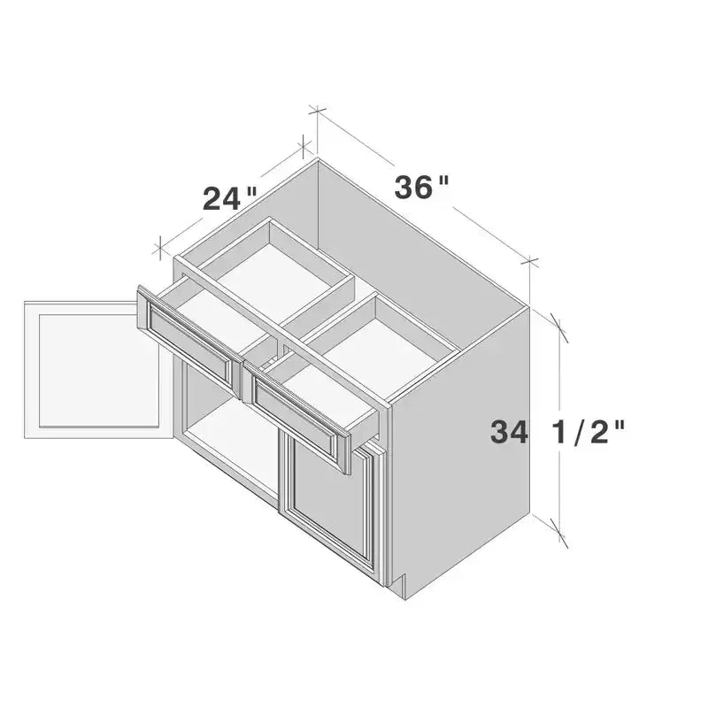 Meuble de cuisine bas CASAINC de 30 po L x 24 po P x 34,5 po H avec tiroir et charnières à fermeture amortie, en contreplaqué, armoire RTA