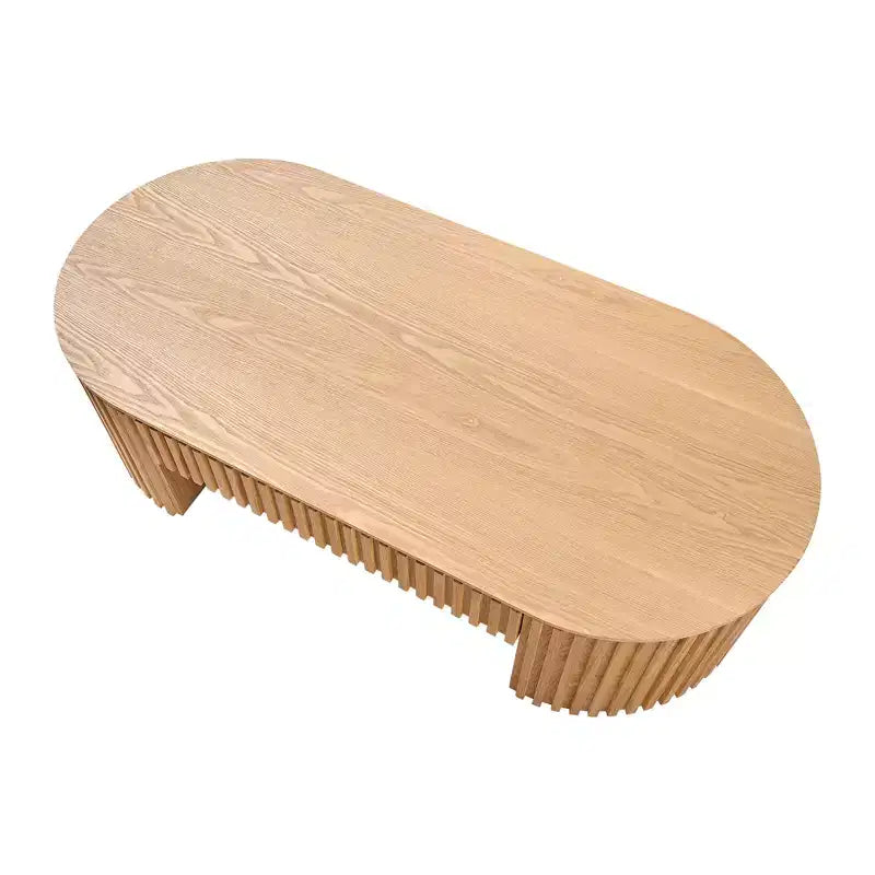 GDFStudio Eleanor Table Basse Ovale Moderne en Bois du Milieu du Siècle 51.18 avec Tiroir