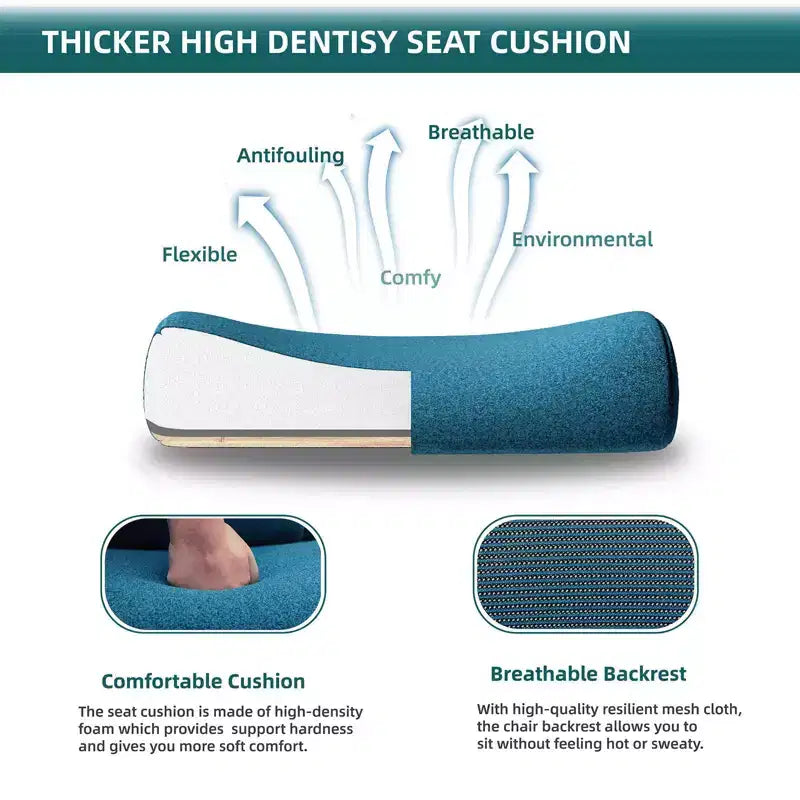 MAYEERTY Chaise de bureau pivotante à 360° réglable en hauteur, siège pneumatique, capacité de poids de 125 kg