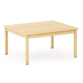 Guidecraft EdQ Toddler Table - Natural: Rectangle Wooden Activity table for Kids, 30x36 | Toddler Desk for Playroom, Preschool, Daycare
