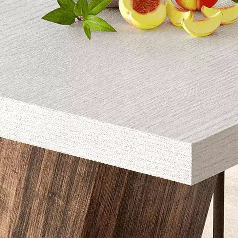 MAYEERTY Table de salle à manger de ferme de 47 pouces, Table de cuisine en bois avec base de piédestal robuste