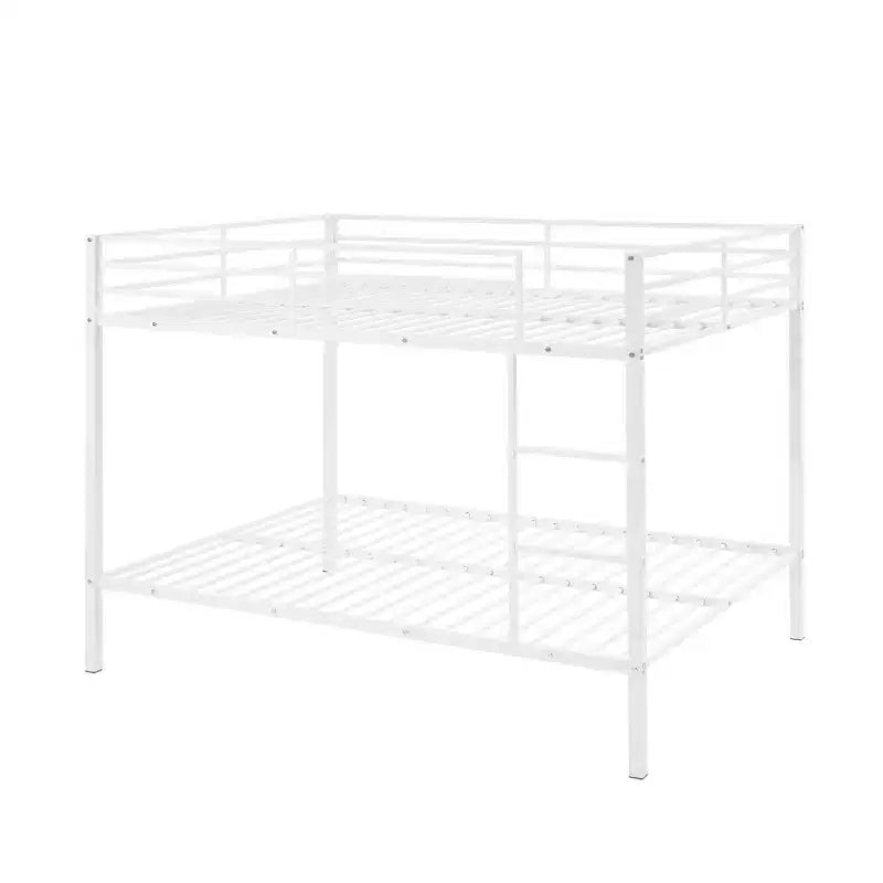 Lit superposé double sur double, cadre de lit superposé en métal robuste, aucun sommier requis, pour les petits espaces, gris