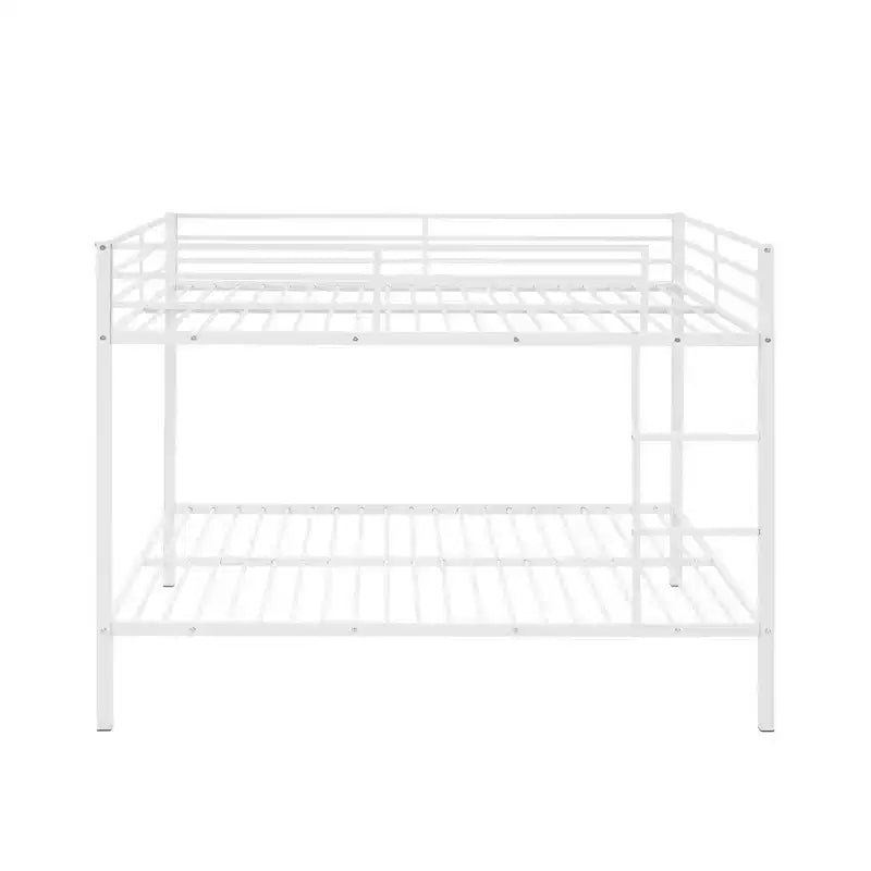 Lit superposé double sur double, cadre de lit superposé en métal robuste, aucun sommier requis, pour les petits espaces, gris