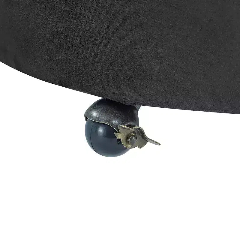 Fauteuil pivotant de salon en velours, avec capitonnage et roulettes mobiles, incluant 3 oreillers, noir