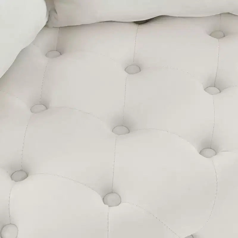 Fauteuil pivotant de salon en velours, avec capitonnage et roulettes mobiles, incluant 3 oreillers, noir