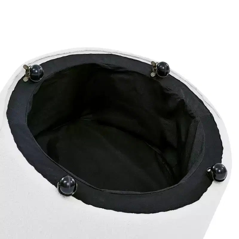 Fauteuil pivotant de salon en velours, avec capitonnage et roulettes mobiles, incluant 3 oreillers, noir