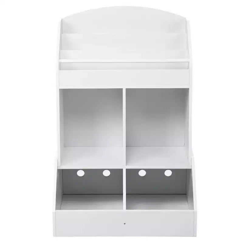 Bibliothèque et rangement de jouets pour enfants, Organisateur d'étagères en bois pour tout-petits, Rangement de salle de jeux, Meuble de rangement pour enfants, Organisateur d'étagères blanc