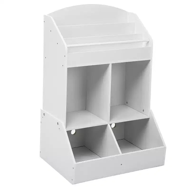 Bibliothèque et rangement de jouets pour enfants, Organisateur d'étagères en bois pour tout-petits, Rangement de salle de jeux, Meuble de rangement pour enfants, Organisateur d'étagères blanc