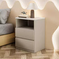 ATJafurn Gray Cabinet Freestanding Storage Cabinet, Floor Cabinet Nightstands With 2 Drawers For Living Room, Bed Room