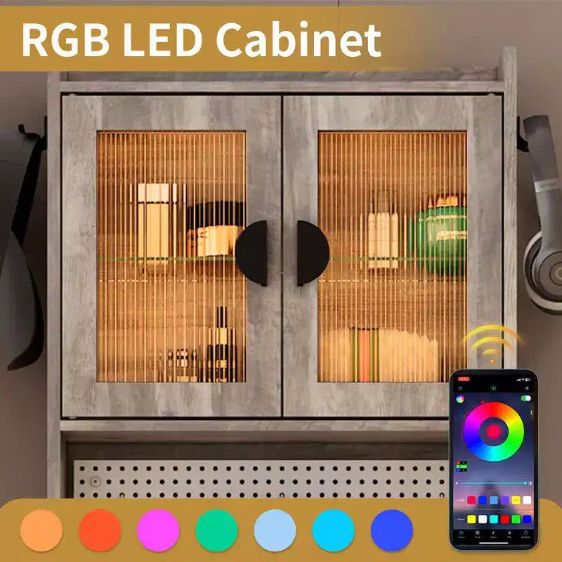 Ensemble de coiffeuse Karl avec lumières LED et prises de courant